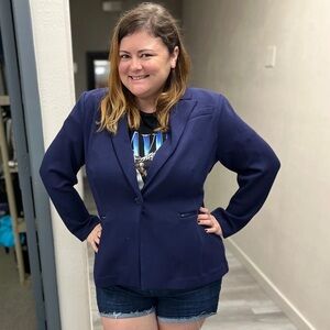 Lane Bryant Navy Blue Blazer - New - Size 16P